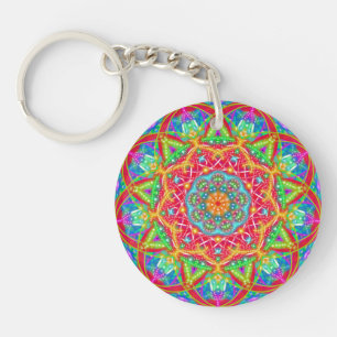 Flower Mandala Boho  Keychain