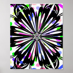 flower mandala design poster