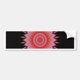 Flower Mandala in Pink Bumper Sticker