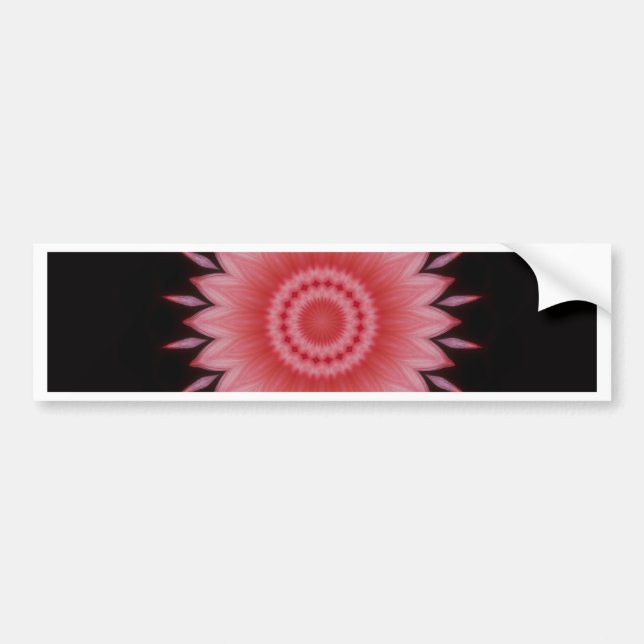 Flower Mandala in Pink Bumper Sticker (Front)