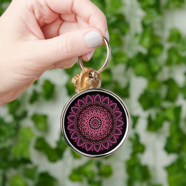 Flower Mandala Keychain (Hand)