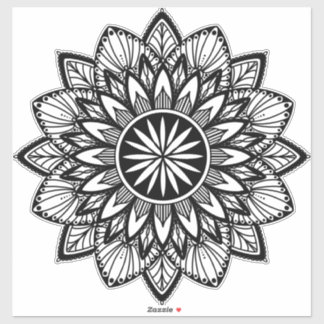 Flower Mandala Sticker | Mandala Sunflower