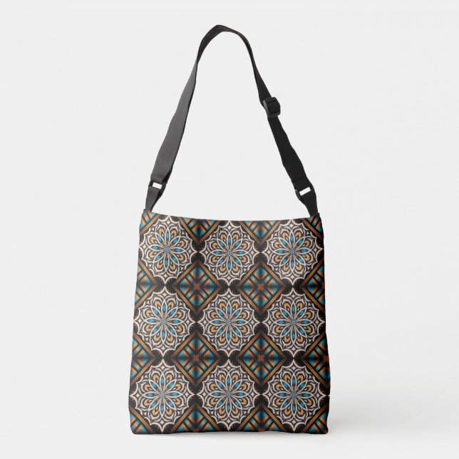 Flower Mandala Weave Crossbody Bag (Back)