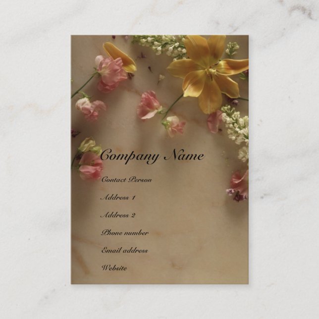 Flower & Marble Profile Card (Front)
