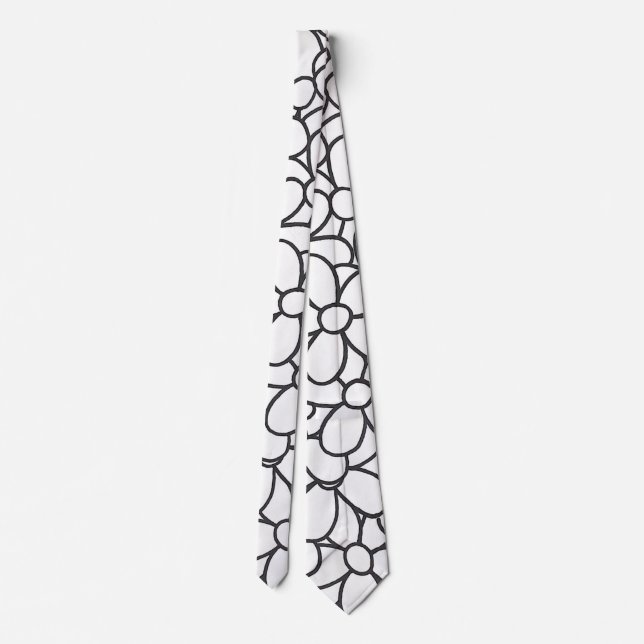 Flower Marguerite COLOR IT mandal style Tie (Back)