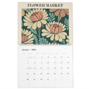 Flower Market 2 Calendar Pretty