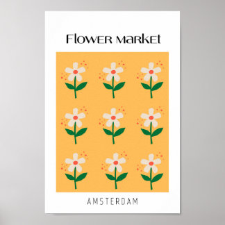 Flower Market Amsterdam Poster