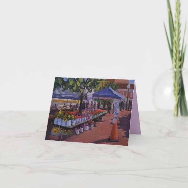 Flower Market Artful Note Card (Front)