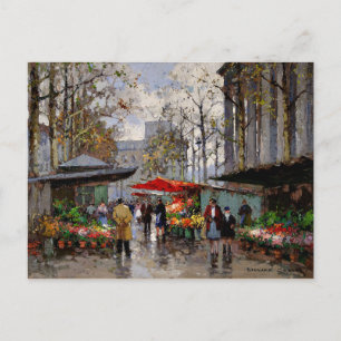 Flower Market at La Madeleine Postcard