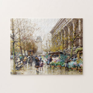Flower Market at the Madeleine, Paris Jigsaw Puzzle