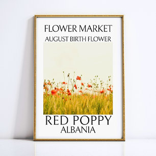 Flower Market Birth flower AUGUST Art Print