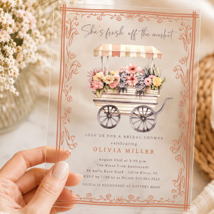Flower Market  Bridal Shower Invitation
