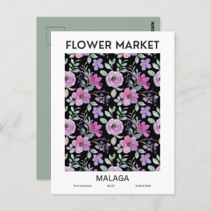 Flower Market Cities of the World Malaga Custom Postcard