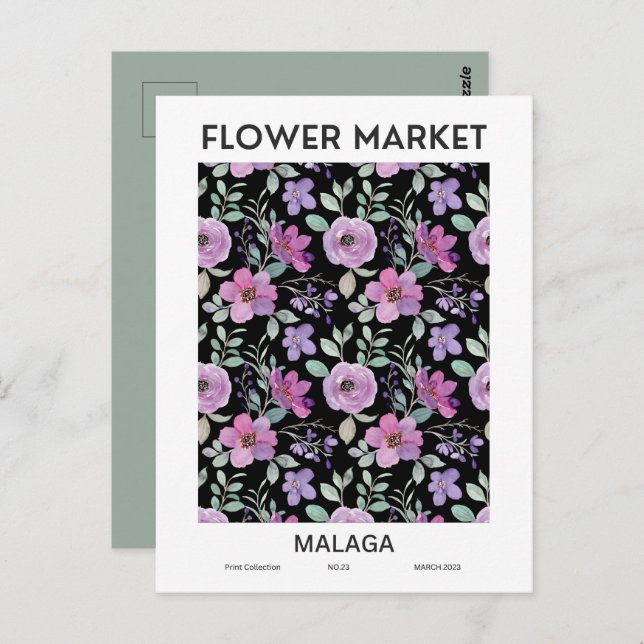Flower Market Cities of the World Malaga Custom  Postcard (Front/Back)