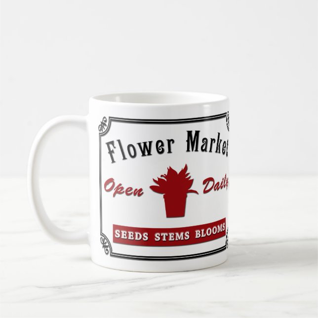 Flower market coffee mug (Left)