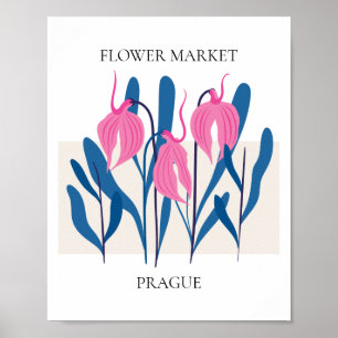 Flower Market Editable Prague Poster