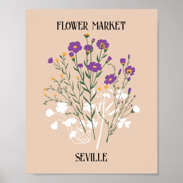 Flower Market Editable Seville Poster (Front)