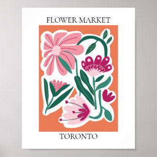 Flower Market Editable Toronto Poster