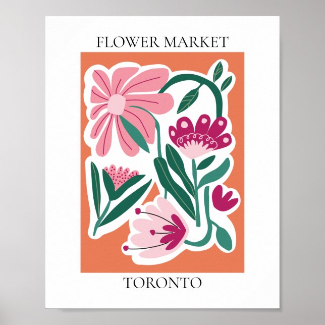 Flower Market Editable Toronto Poster (Front)