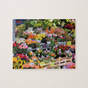 Flower Market - Streets of Germany - 8x10 - 110 pc Jigsaw Puzzle