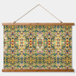Flower Market Vintage Yellow Wildflower Botanical Hanging Tapestry