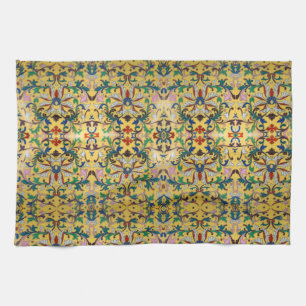 Flower Market Vintage Yellow Wildflower Botanical Kitchen Towel