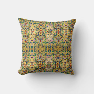 Flower Market Vintage Yellow Wildflower Botanical Throw Pillow