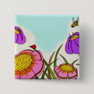 Flower Meadow Button