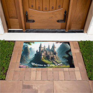 Flower Meadow Castle Welcome Doormat