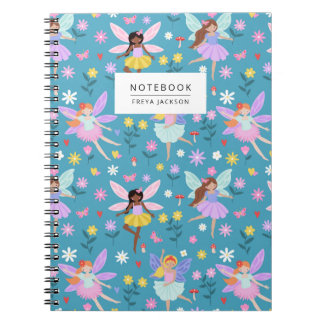 Flower Meadow Fairy Pattern Notebook