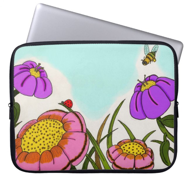 Flower Meadow Laptop Sleeve (Front)