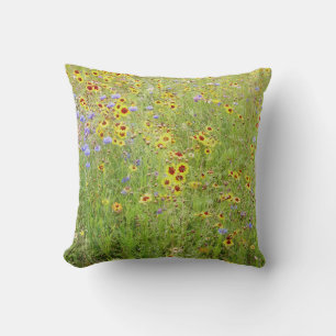 Flower Meadow Throw Pillow