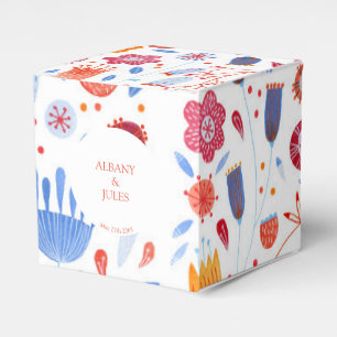 Flower Meadow Watercolor Wedding Favor Box