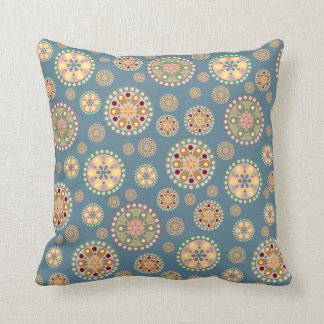 Flower Medallion Pattern Throw Pillow