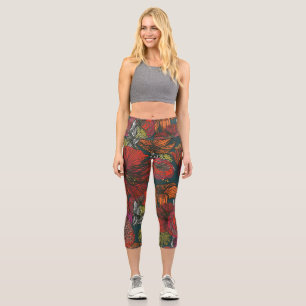 Flower Medley Capri Leggings
