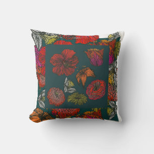 flower medley ii throw pillow