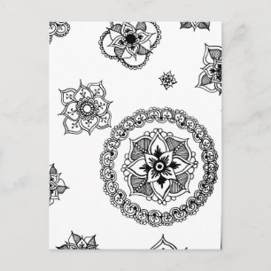 Flower Medley Mandala Postcard
