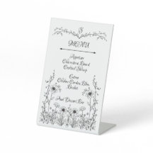 Flower Menu Sign