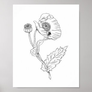 Flower Minimalist Poster Paper (Matte)