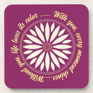 FLOWER MODERN GIFT FROM MOM DAD SISTER SON BOSS COASTER