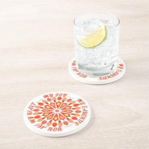 FLOWER MODERN GIFT FROM MOM DAD SISTER SON BOSS COASTER