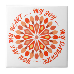FLOWER MODERN GIFT FROM MOM DAD SISTER SON BOSS TILE