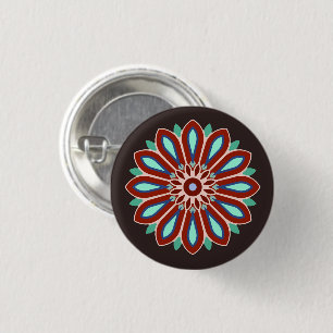 FLOWER MODERN GIFT FROM MOM DAD SISTER SON BOSS WI 1 INCH ROUND BUTTON