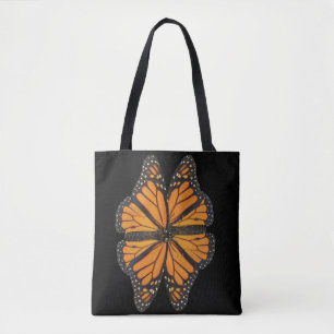 Flower Monarch Butterfly Tote Bag