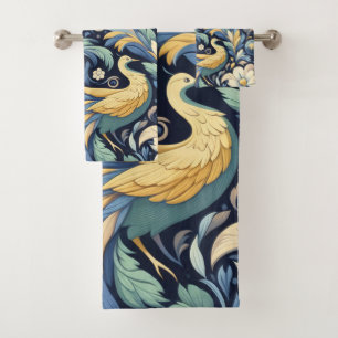 Flower Morris art Bath Towel Set