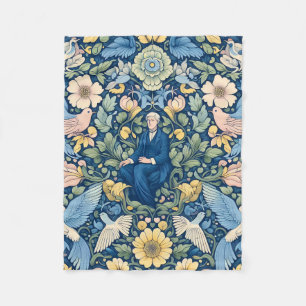 Flower Morris art Fleece Blanket
