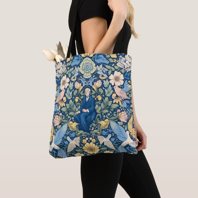 Flower Morris art Tote Bag (Close Up)