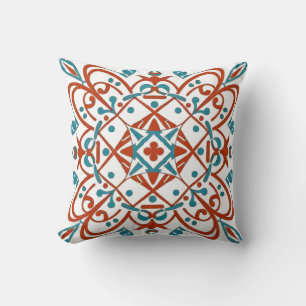 flower mosaic throw pillow