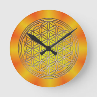 Flower Motive 5 Round Clock