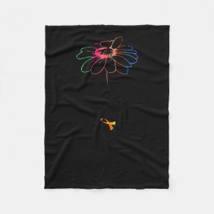 Flower - Multiple Sclerosis Awareness Gift Fleece Blanket